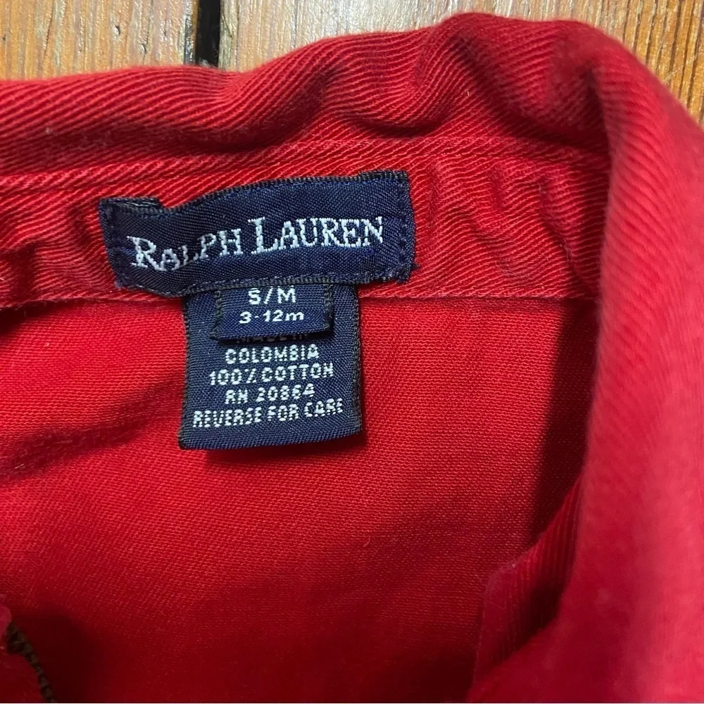 Ralph Lauren Crimson Red Kids' Jacket Size 3-12 months S/M Preppy Casual Light
